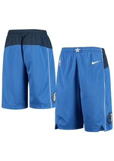 Big Boys Nike Blue Dallas Mavericks 2020/21 Swingman Shorts - Icon Edition - Blue