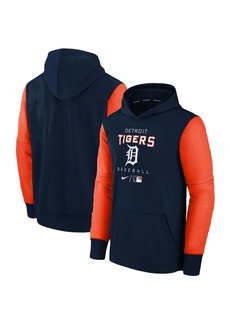 Youth Boys Nike Navy, Orange Detroit Tigers Authentic Collection Performance Pullover Hoodie