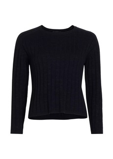 Nili Lotan Alise Silk Rib-Knit Sweater