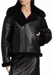 Nili Lotan Barthelemey Leather & Shearling Jacket