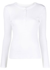 Nili Lotan button-front long-sleeved T-shirt