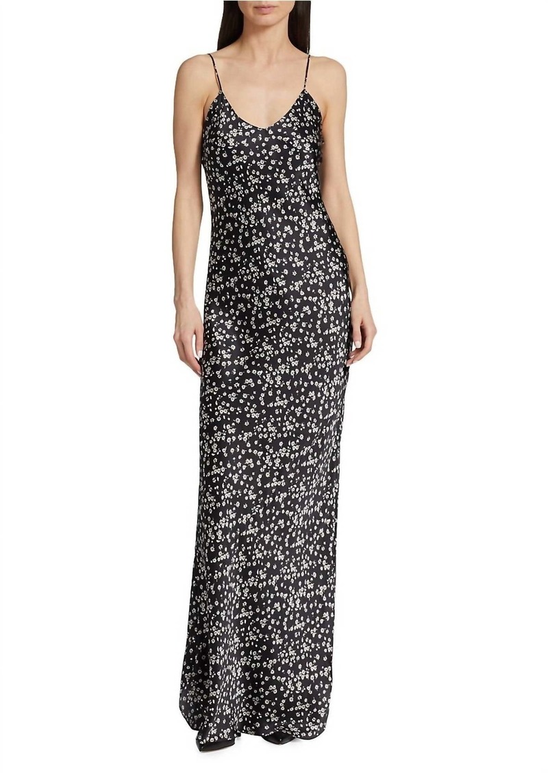Nili Lotan Cami Gown In Black/ivory Floral