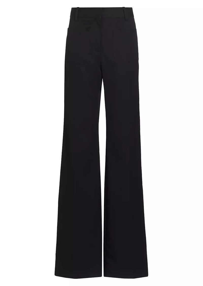 Nili Lotan Christophe Flared Wool Pants