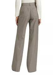 Nili Lotan Christophe Plaid Virgin Wool Pants