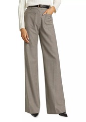 Nili Lotan Christophe Plaid Virgin Wool Pants