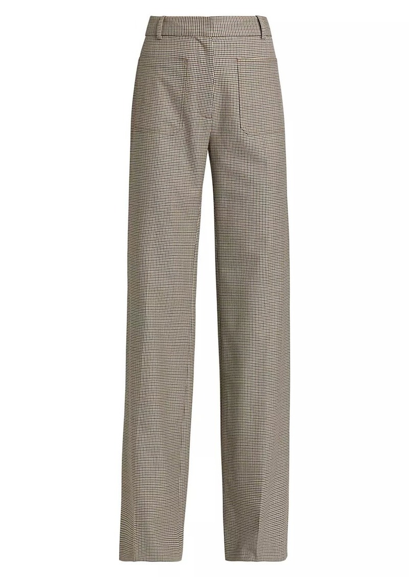 Nili Lotan Christophe Plaid Virgin Wool Pants