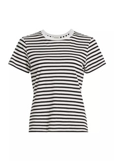 Nili Lotan Eloric Striped Cotton Crewneck T-Shirt