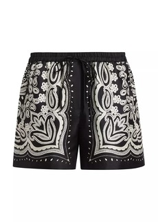 Nili Lotan Frances Silk Drawstring Shorts