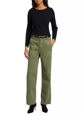 Nili Lotan Gaby Twill Straight-Leg Pants