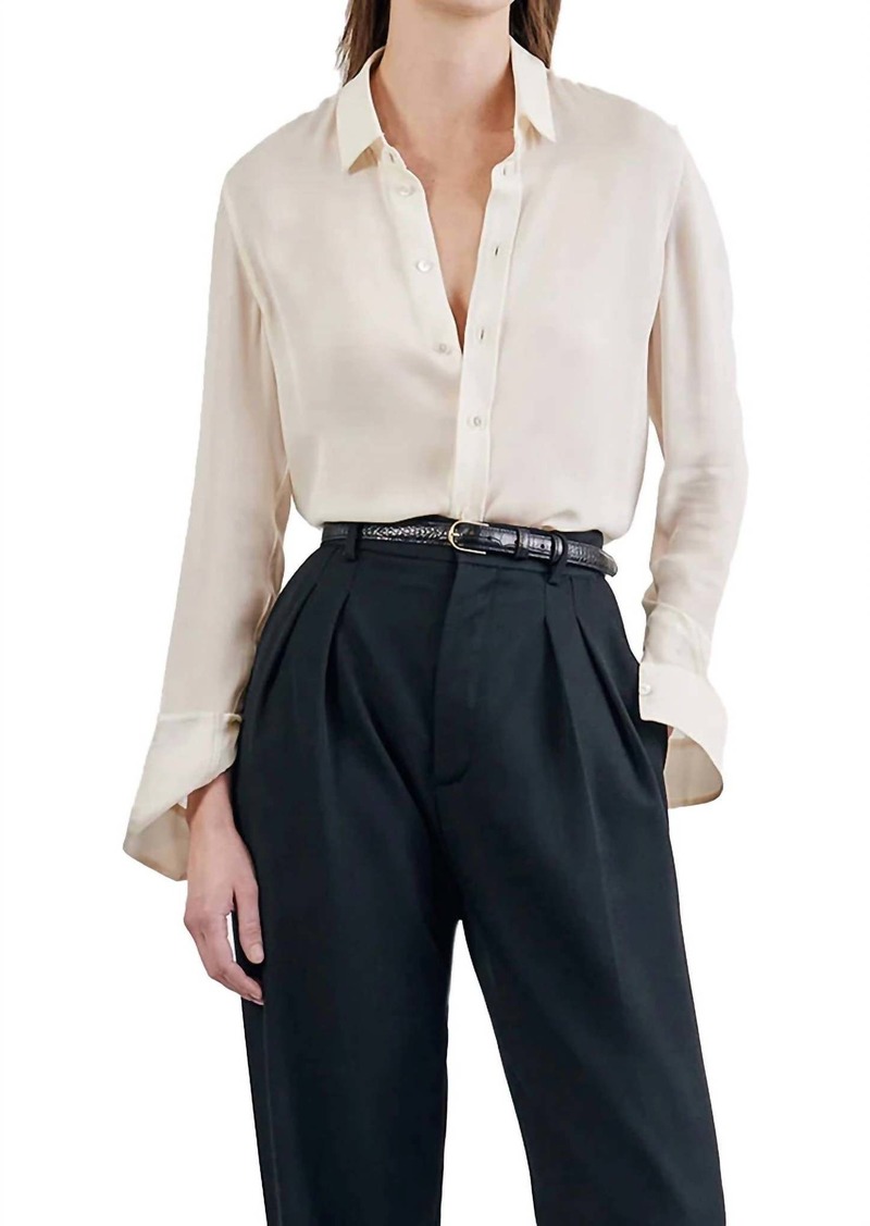 Nili Lotan Gaia Slim Shirt In Ivory