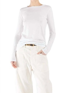 Nili Lotan Long Sleeve Tee Shirt In White
