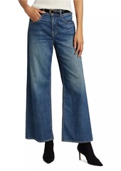 Nili Lotan Marlene Mid-Rise Cropped Wide-Leg Jeans