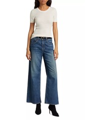 Nili Lotan Marlene Mid-Rise Cropped Wide-Leg Jeans