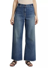 Nili Lotan Megan High-Rise Wide-Leg Jeans