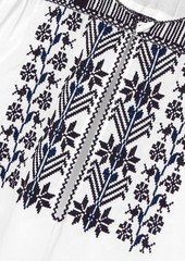 Nili Lotan - Aurielle embroidered cotton-poplin top - Blue - XS