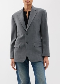 Nili Lotan - Boyfriend Single-breasted Jersey Suit Jacket - Womens - Grey