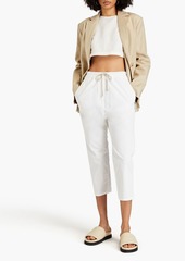Nili Lotan - Cropped cotton-blend twill tapered pants - White - S