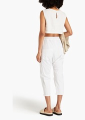 Nili Lotan - Cropped cotton-blend twill tapered pants - White - XS