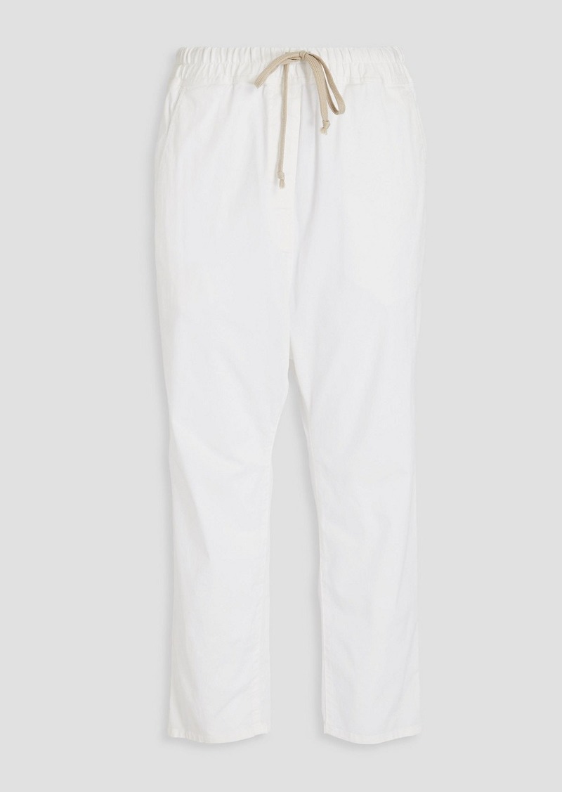 Nili Lotan - Cropped cotton-blend twill tapered pants - White - S