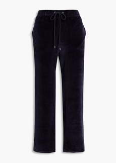 Nili Lotan - Daphne cropped cotton-blend velour track pants - Blue - XS