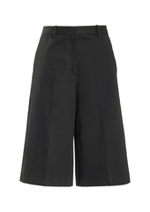 NILI LOTAN - Erza Cotton Knee-Length Shorts - Black - US 6 - Moda Operandi