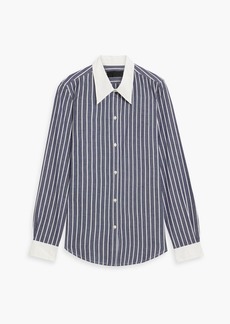 Nili Lotan - Hailey striped cotton-poplin shirt - Blue - S