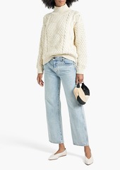 Nili Lotan - Hawthorn cable-knit wool turtleneck sweater - White - L
