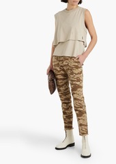 Nili Lotan - Jenna cropped camouflage cotton-blend twill slim-leg pants - Neutral - US 0