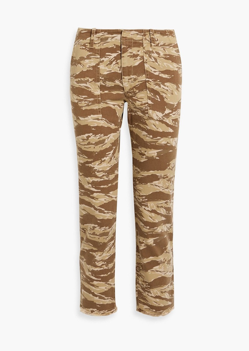 Nili Lotan - Jenna cropped camouflage cotton-blend twill slim-leg pants - Neutral - US 00