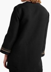 Nili Lotan - Karine embroidered wool and silk-blend tunic - Black - US 0