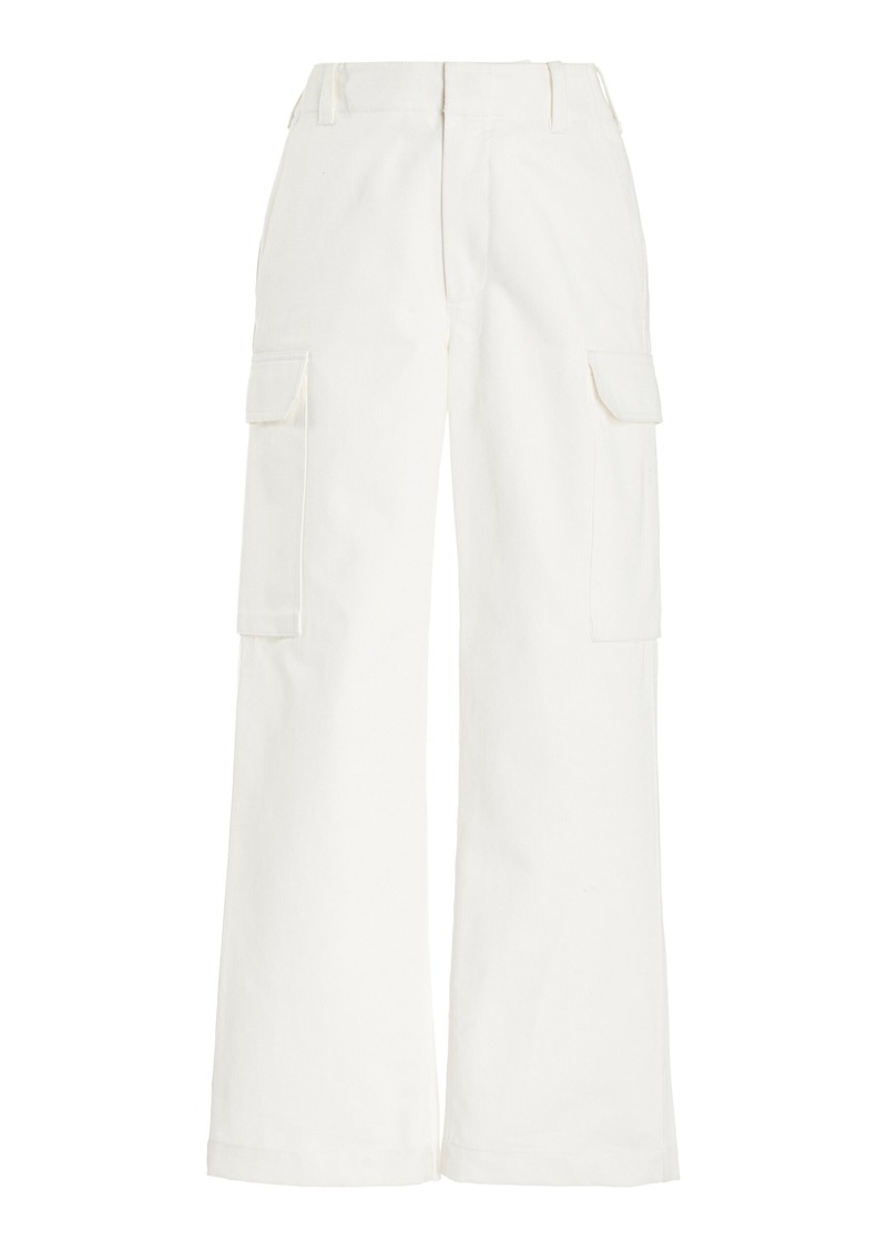 NILI LOTAN - Leofred Cotton Cargo Pants - White - US 10 - Moda Operandi