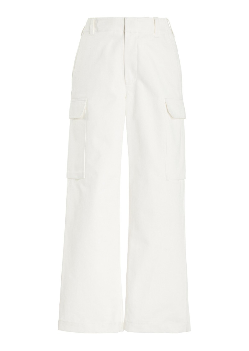 NILI LOTAN - Leofred Cotton Cargo Pants - White - US 8 - Moda Operandi