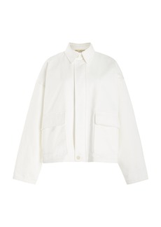 NILI LOTAN - Lio Oversized Cotton Jacket - White - S - Moda Operandi