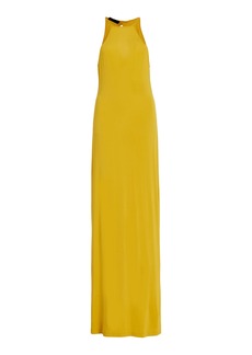 NILI LOTAN - Lucette Halter Maxi Dress - Yellow - XS - Moda Operandi