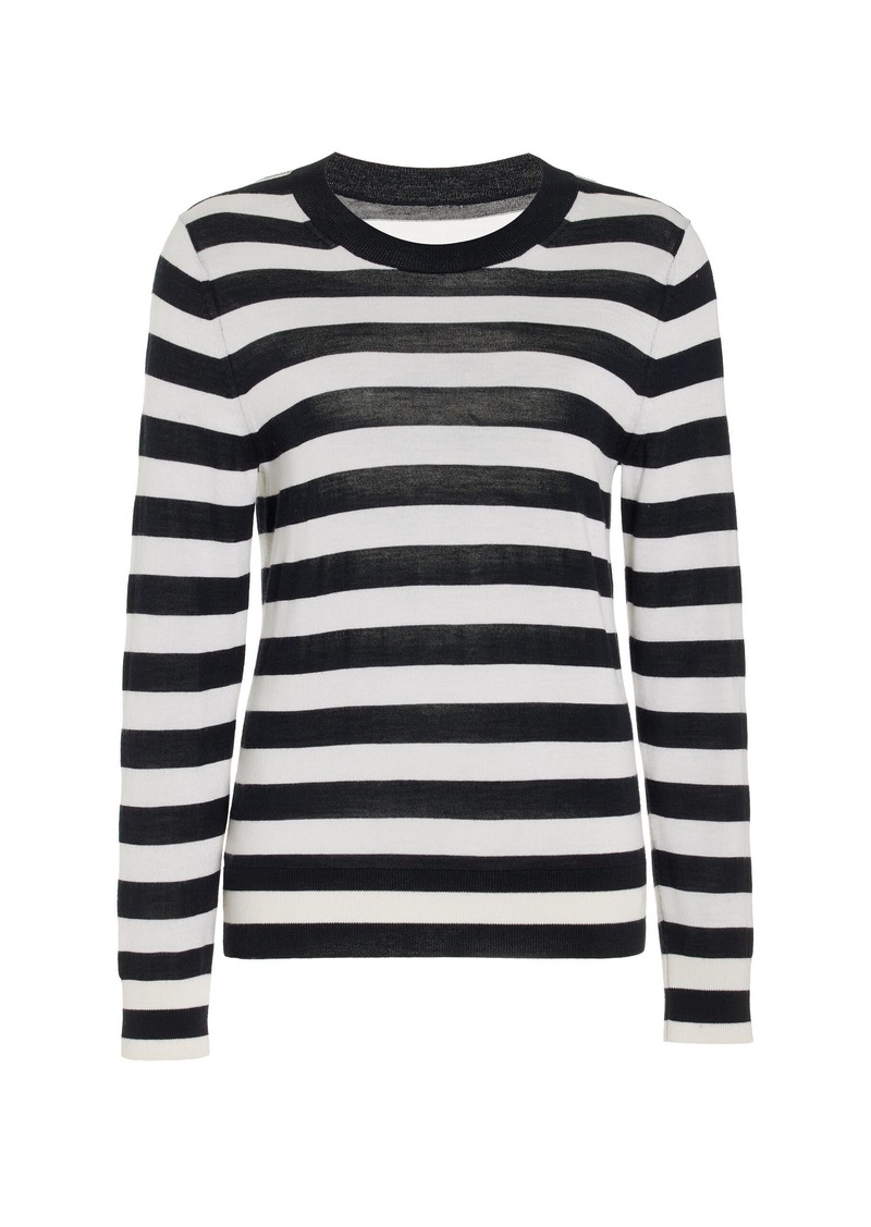 NILI LOTAN - Meir Merino Wool And Silk-Blend Sweater - Stripe - XS - Moda Operandi