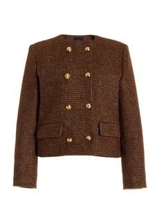 NILI LOTAN - Melanie Cropped Wool-Blend Jacket - Taupe - US 6 - Moda Operandi