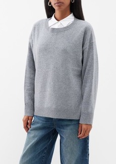 Nili Lotan - Nebelo Cashmere Long-sleeved Sweater - Womens - Light Grey