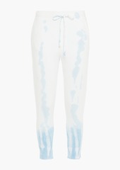 Nili Lotan - Nolan cropped tie-dyed French cotton-terry track pants - Blue - XS