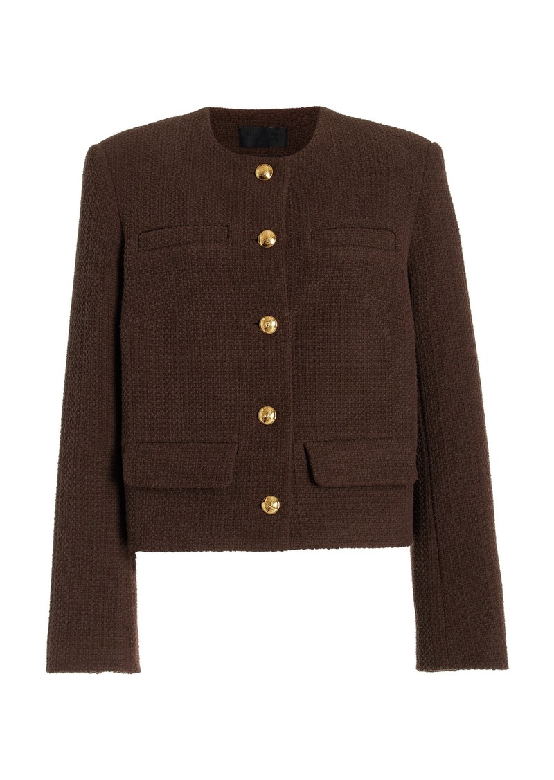 NILI LOTAN - Paige Cotton-Blend Jacket - Brown - US 12 - Moda Operandi