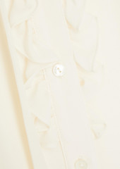 Nili Lotan - Pussy-bow ruffle-trimmed silk-chiffon shirt - White - XS