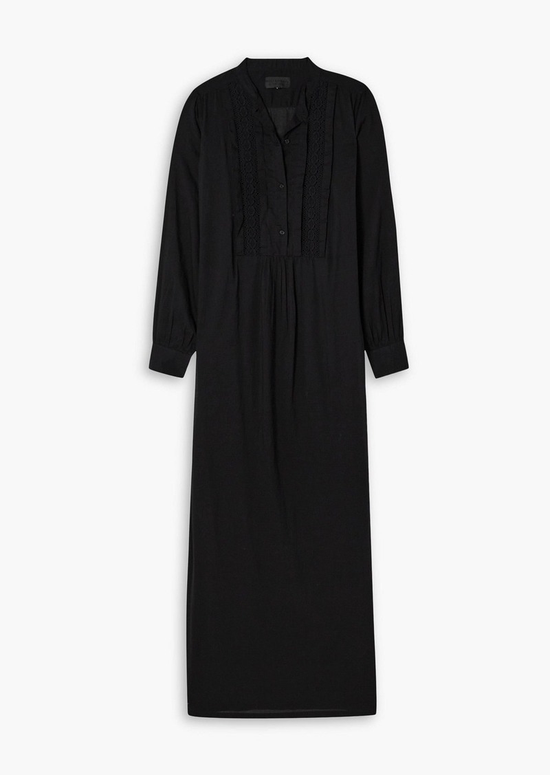 Nili Lotan - Risette corded lace-trimmed cotton-voile maxi dress - Black - XS