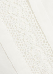 Nili Lotan - Risette corded lace-trimmed cotton-voile maxi dress - Black - XS