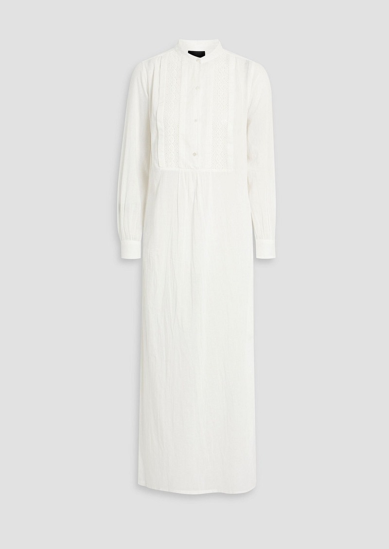 Nili Lotan - Risette crochet-trimmed cotton-voile maxi dress - White - XS