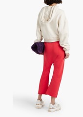 Nili Lotan - SF cropped French cotton-terry track pants - Orange - XS