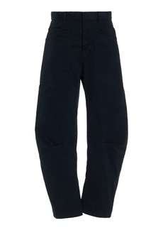 NILI LOTAN - Shon Stretch-Cotton Pants - Navy - US 10 - Moda Operandi