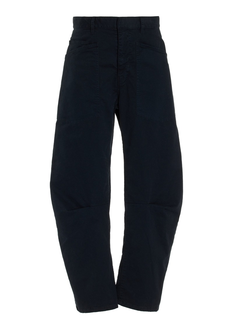 NILI LOTAN - Shon Stretch-Cotton Pants - Navy - US 8 - Moda Operandi