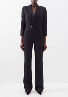 Nili Lotan - Yoland Tailored Wool Jumpsuit - Womens - Black