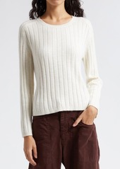 Nili Lotan Alise Rib Silk Crewneck Sweater