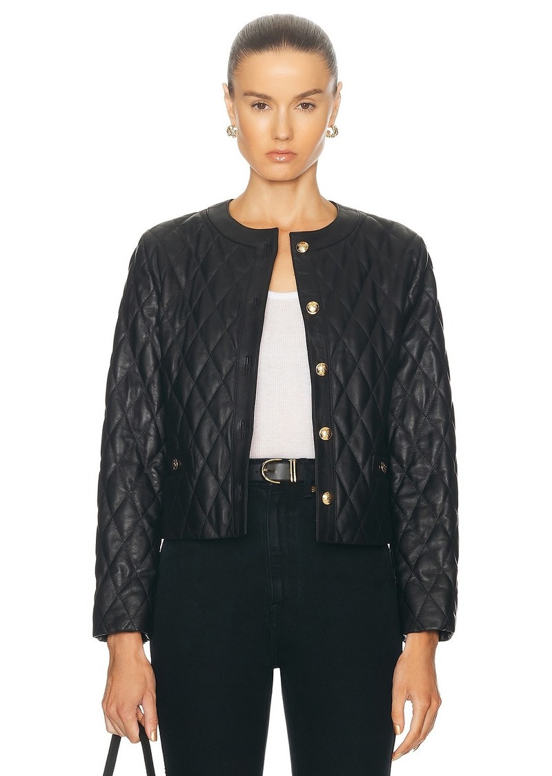 NILI LOTAN Amy Quilted Leather Jacket