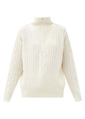 Nili Lotan Angela zip-through ribbed cashmere sweater